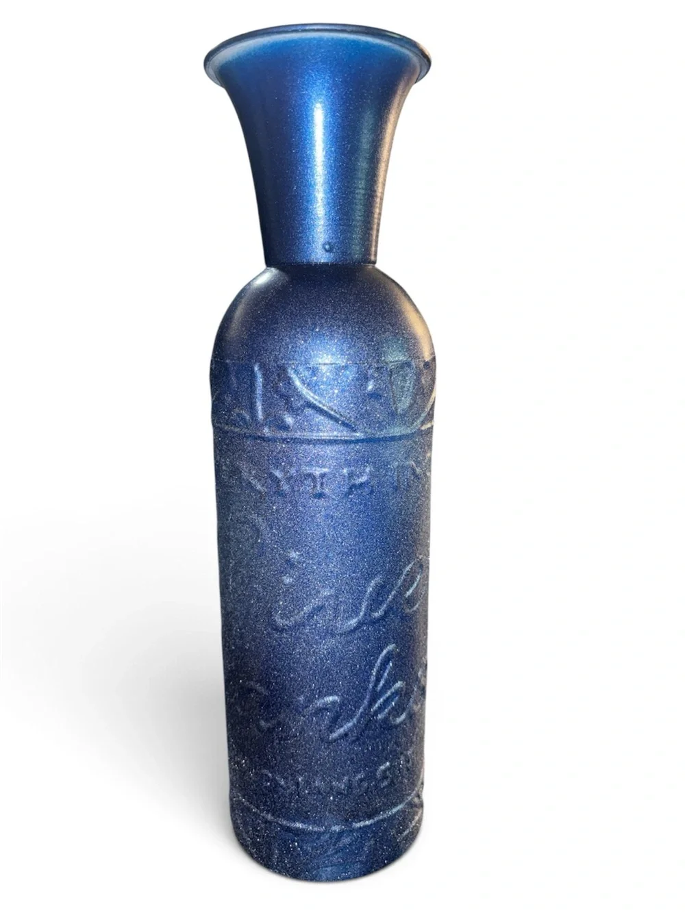 SO&SEWS Handcrafted Cobalt Blue Textured Accent Glass Vase